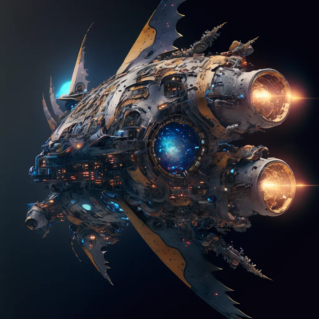 LoliconMKII Spaceship Fractal Design Cover Shot Glamour Shot 8K