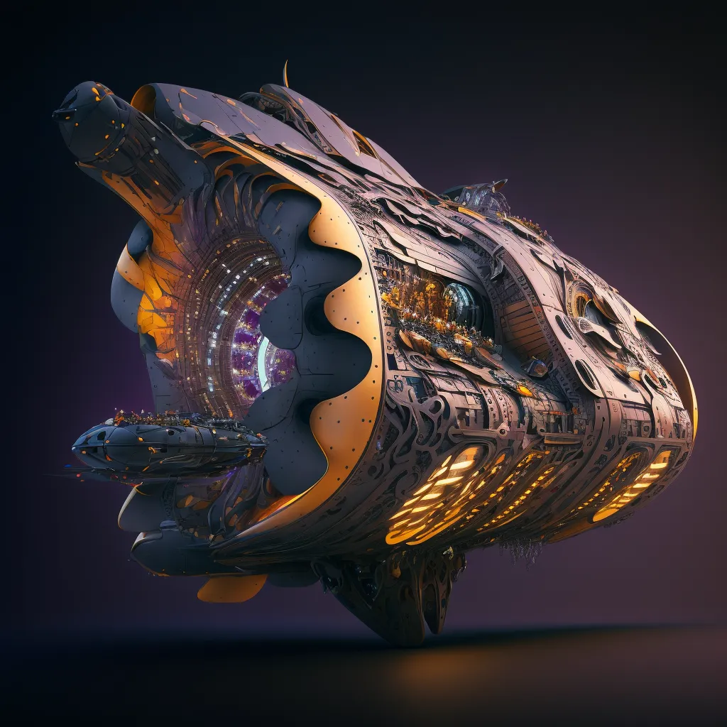 LoliconMKII Spaceship Fractal Design Cover Shot Glamour Shot 8K